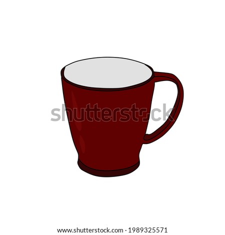 red color glass vector, with minimalistic and modern design on a white background