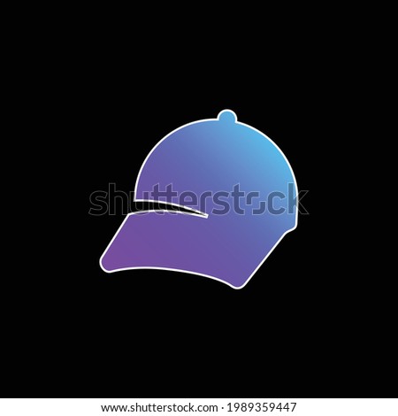 Baseball Cap blue gradient vector icon