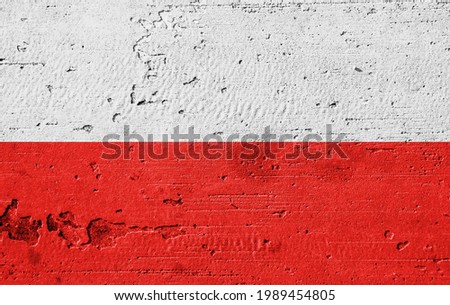 Country flag painted on the wall