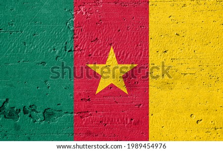 Country flag painted on the wall