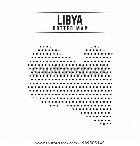 Dotted Map of Libya Stylish Design