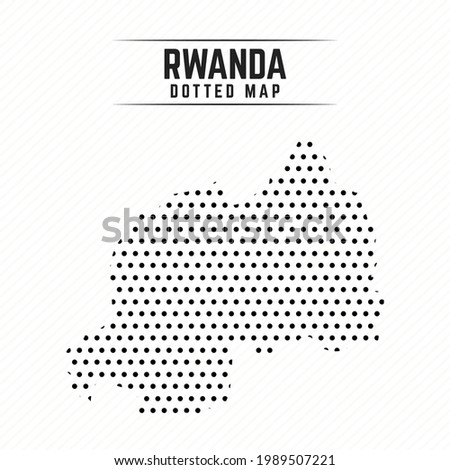 Dotted Map of Rwanda Stylish Design