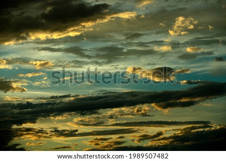Sky sunset cloud. Cloudy sunrise. Cloudscape evening