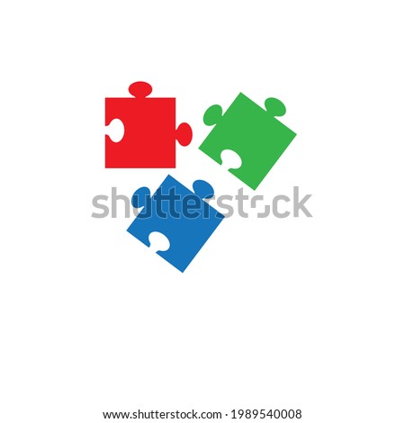 Jigsaw puzzle vector illustration or clip art 