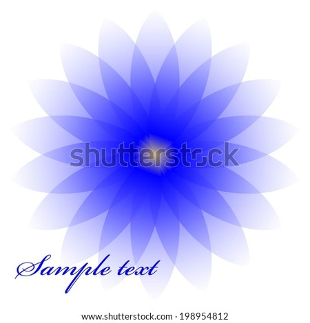 Vector illustration of Blue flower
