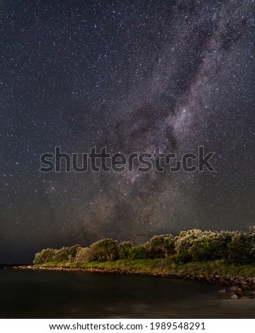 The Milky Way over Boat Harbour, Port Stephens, NSW
