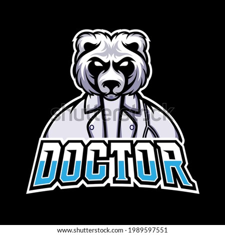 Doctor sport or esport gaming mascot logo template, for your team