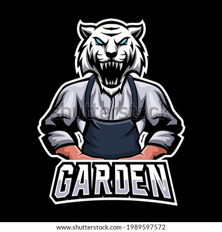 Garden sport or esport gaming mascot logo template, for your team