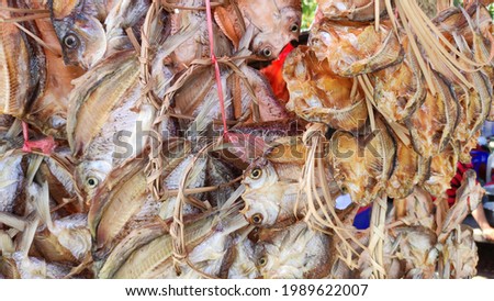 Dried fish, dried food in Thailand