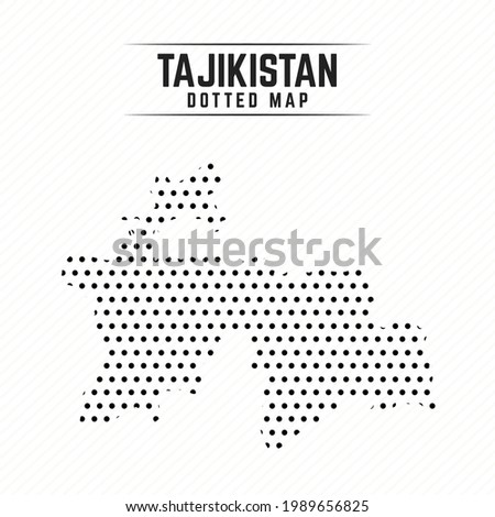 Dotted Map of Tajikistan Stylish Design