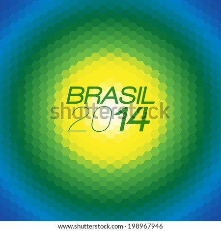 Brazil 2014 Vector Color Background