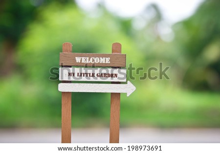  Garden wooden sign, add your own text. 