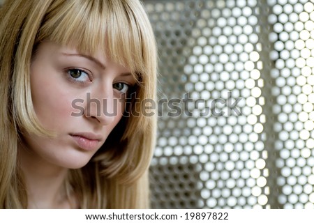 Portrait of a woman making eye contact