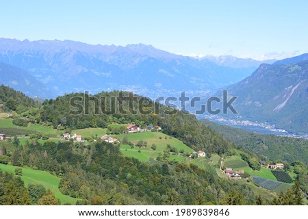 Beautiful landscape in Southtyrol mountains behind