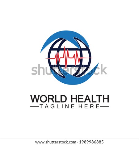 World health logo vector illustration design template