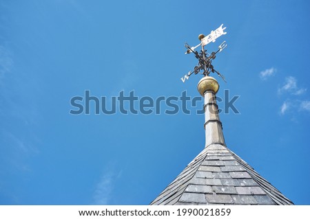 The vane at the top of the church, St. Mary's Church, Rye, UK