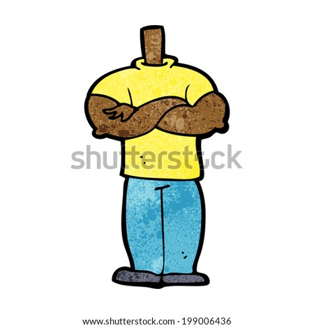 cartoon body with folded arms (mix and match cartoons or add own photos)