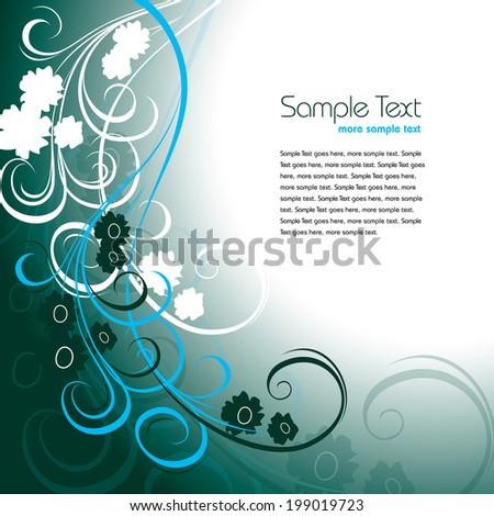 Abstract Background. Wavy Floral Design.