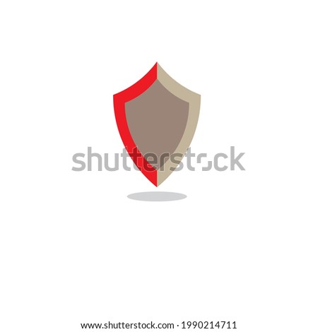 vector flat or minimalist shield logo or illustration
