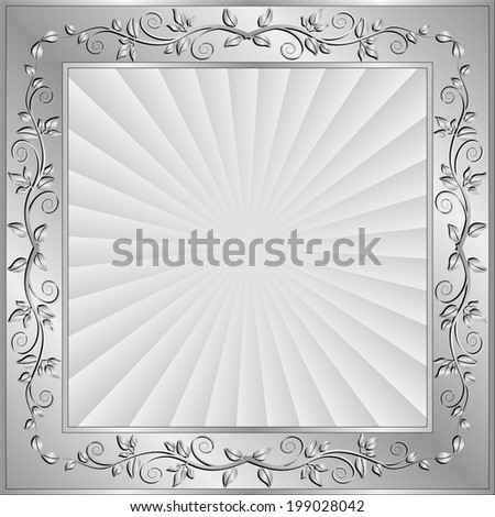 background with floral frame and copy space