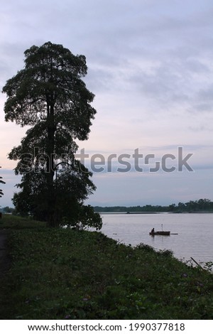 A beautiful morning on the Jeneberang river in South Sulawesi, Indonesia