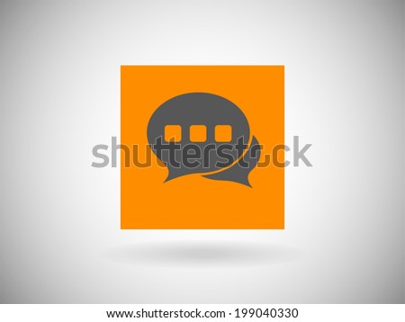 Flat icon of a communication