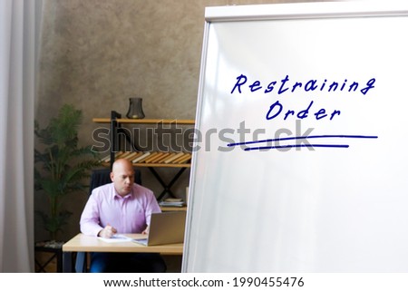 Conceptual photo about Restraining Order with written text. 
 Royalty-Free Stock Photo #1990455476