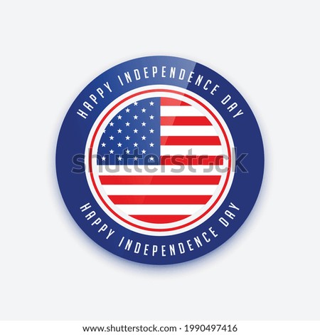 4th of july independence day badge design