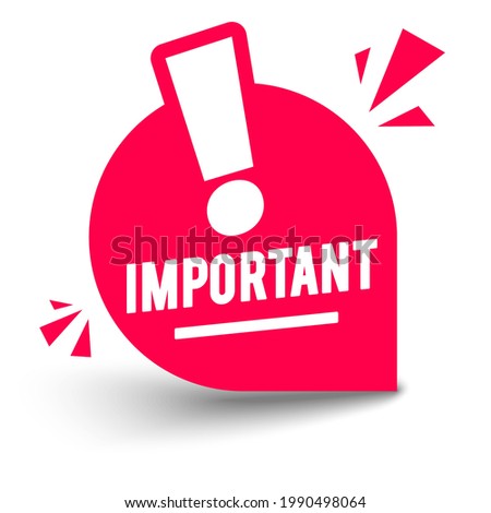 Vector Illustration Important Information Sign Royalty-Free Stock Photo #1990498064