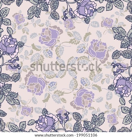 Beautiful seamless floral pattern, flower vector illustration. 