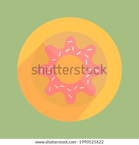 donut icon on a white background, vector illustration