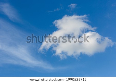 nice white summer clouds in blue sky