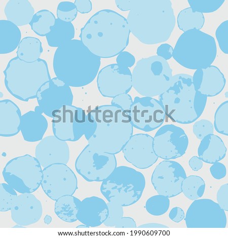 Blue spots seamless pattern. Random watercolor speckles repeated Background. Vector eps 10 