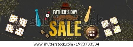 vector illustration for happy Father's day sale banner