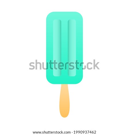 Fruit ice cream on a stick on an isolated background.Flat style.Modern design for banners, covers,posters, websites and advertising materials.