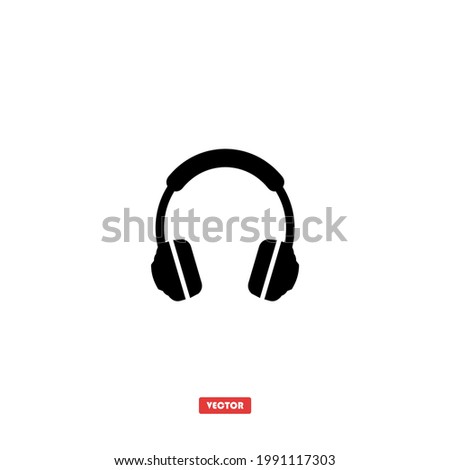 Headphone icon. Earphone icon symbol vector illustration