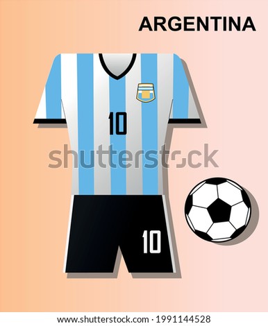 Vector image Argentina national team uniform (Football)