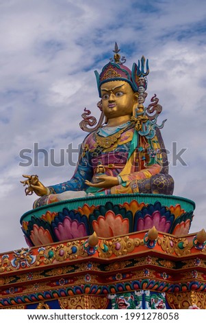 Lord Buddha sitting in a lotus position at Kalimpong high resolution.  Royalty-Free Stock Photo #1991278058