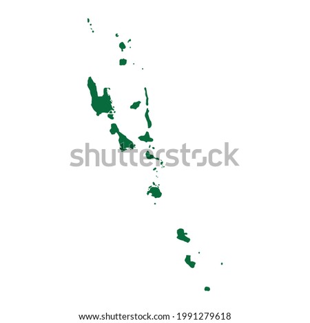 Vanuatu map vector illustration. Vanuatu Map silhouette