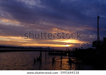 Evening picture at lake shinji, Matsue, Shimane prefecture, Japan