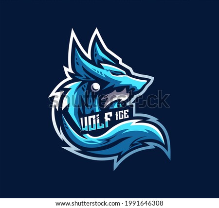 Esports Logo Design. Cool and minimalist wolf