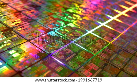 industrial semi conductor and micro chip  Royalty-Free Stock Photo #1991667719