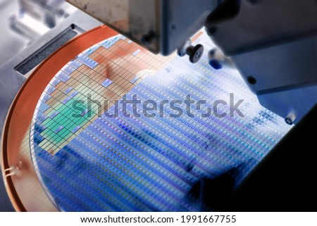 industrial semi conductor and micro chip  Royalty-Free Stock Photo #1991667755