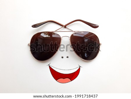 
Sunglasses photographed on a white background.