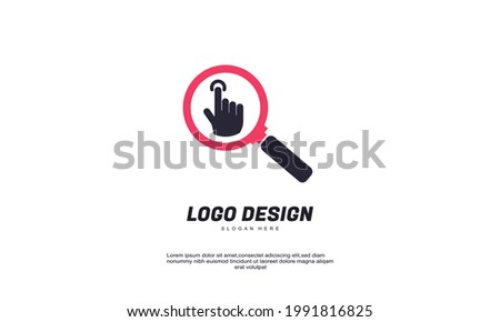 Illustration of graphic abstract creative find business icon  touch collection for corporate identity logo