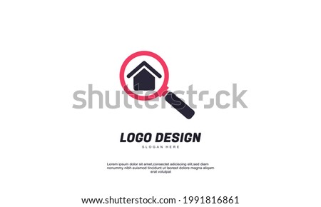 Illustration of graphic abstract creative find business icon  home collection for corporate identity logo