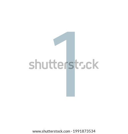 1 NUMBER SIMPLE CLIP ART VECTOR
