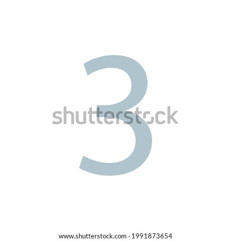 3 NUMBER SIMPLE CLIP ART VECTOR