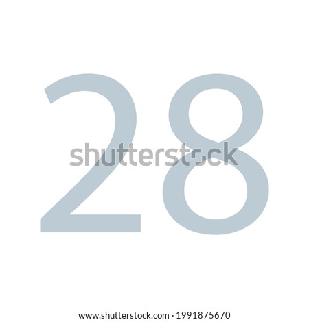 28 NUMBER SIMPLE CLIP ART VECTOR