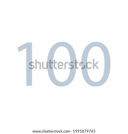 100 NUMBER SIMPLE CLIP ART VECTOR